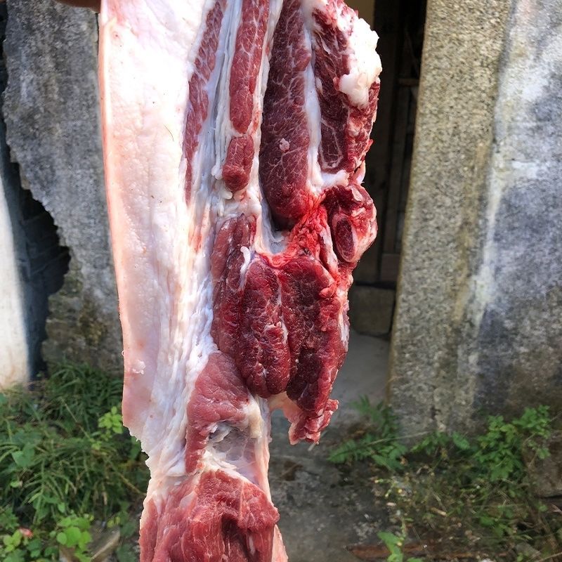 农村粮食饲喂的黑猪肉 山地放养的土猪肉 新鲜包邮到家包退包换