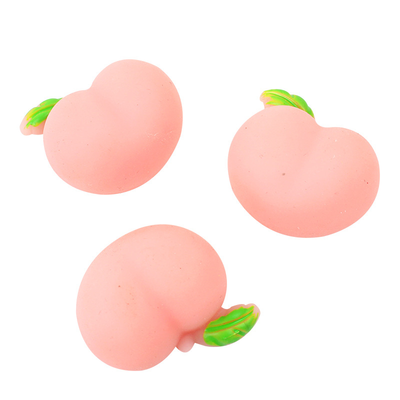 Hot Selling Super Cute Tuanzi Peach Three-Dimensional Peach Squeezing Toy TPR Soft Glue Vent Cute Little Ass