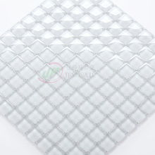 超白色水晶玻璃马赛克现代背景墙厨房卫生间地面墙面水池专用瓷砖
