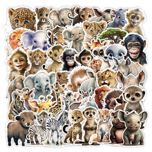 50张可爱小动物贴纸包电脑手机水杯装饰贴画防水儿童卡通DIY贴纸