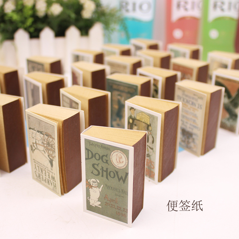 复古迷你创意火柴盒可撕便签本小本子随身便携可爱便签纸手工折纸