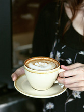 5ZV7批发咖啡杯套装拉花拿铁陶瓷意式复古杯碟杯子精致家用下午茶