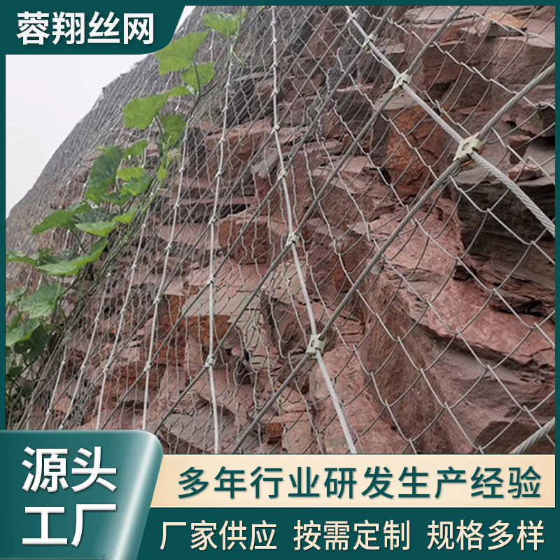 边坡防护网APS-200拦截滑坡落石GPS2柔性菱形钢绳主动边坡防护网