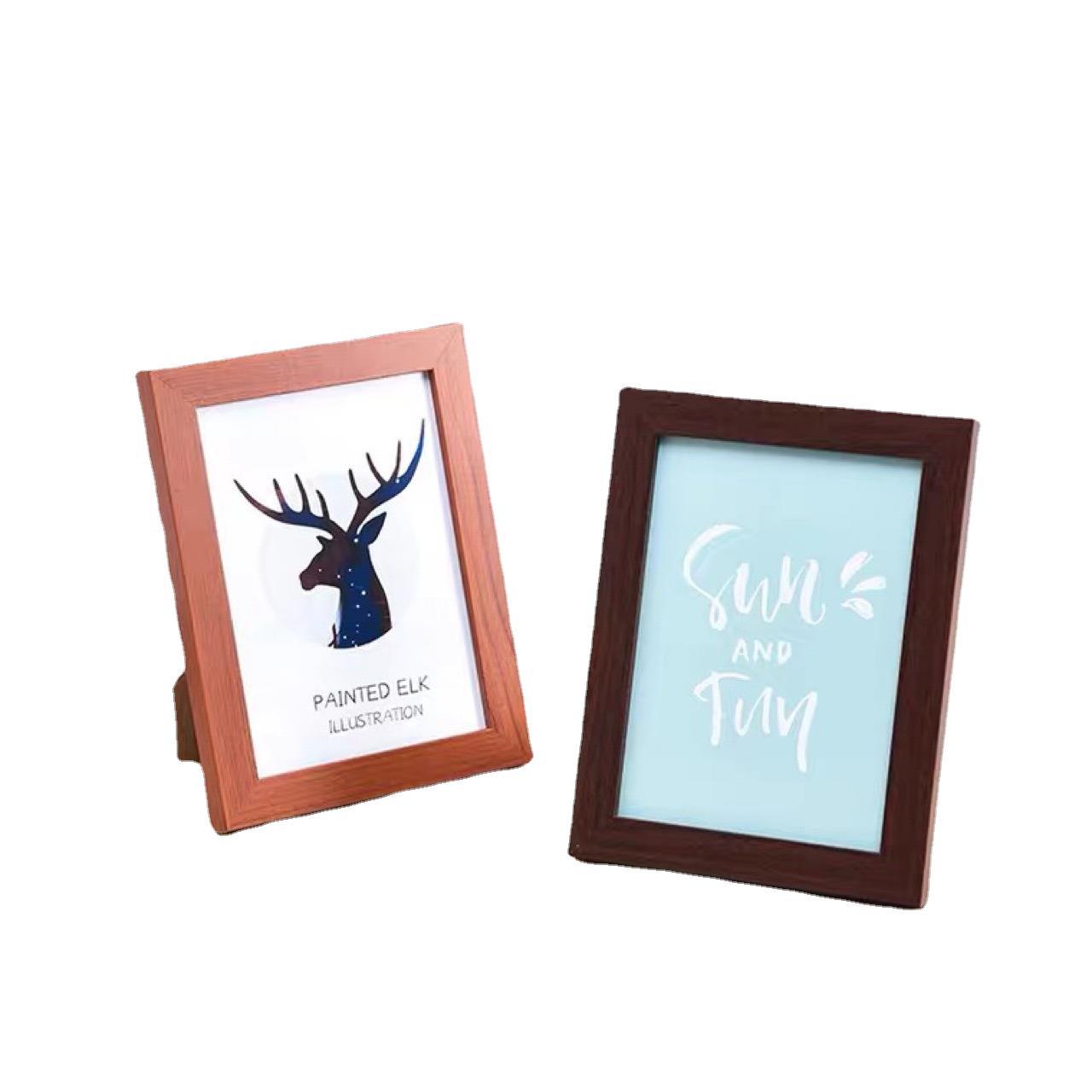 Solid Wood Wall-Mounted Photo Frame Special Offer Decoration 5-Inch 6-Inch 7-Inch A4 Creative Combination Children's Photo Frame Simple Picture Frame