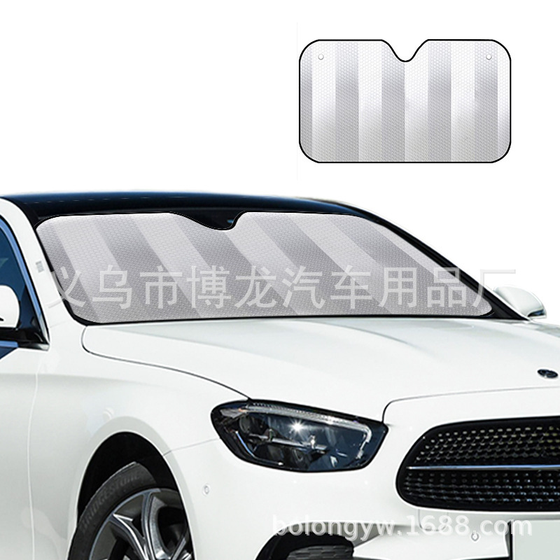 Double-Layer Bubble Sun Shield Car Windshield Thickened Sunshade Five-Layer Thickened Sunshade Folding Front Shield