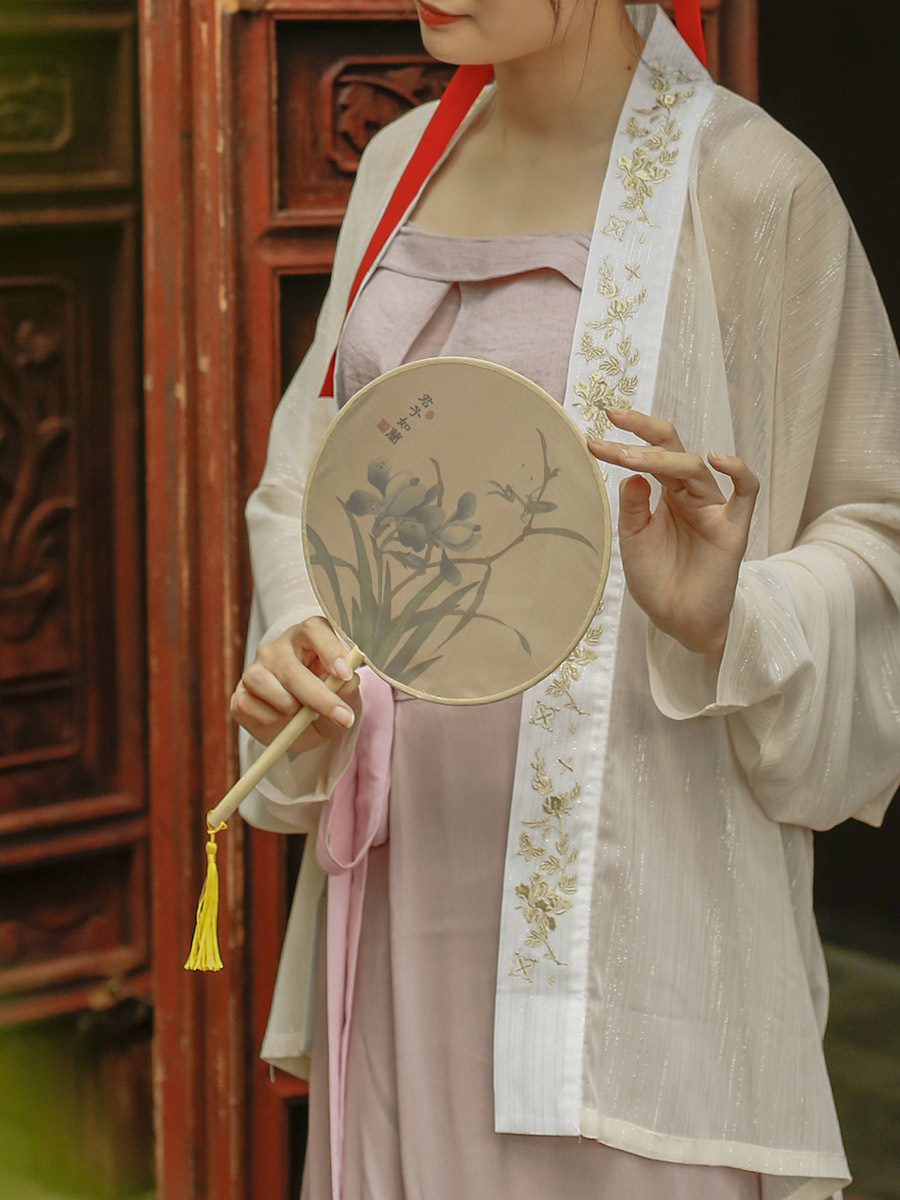 扇子舞蹈扇团扇古风扇子古风儿童团扇舞蹈专用汉服扇广场舞旗袍扇