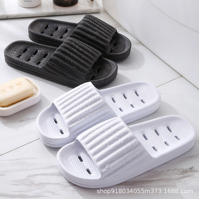 Couple Bathroom Slippers Female Home Non-Slip Home Indoor Leaking Bath Summer Home Slippers Male Thick Bottom for Outdoors