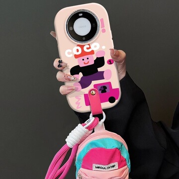 新款卡通涂鸦苹果15pr手机壳14plus/13/12pro/11华为pura70mate60