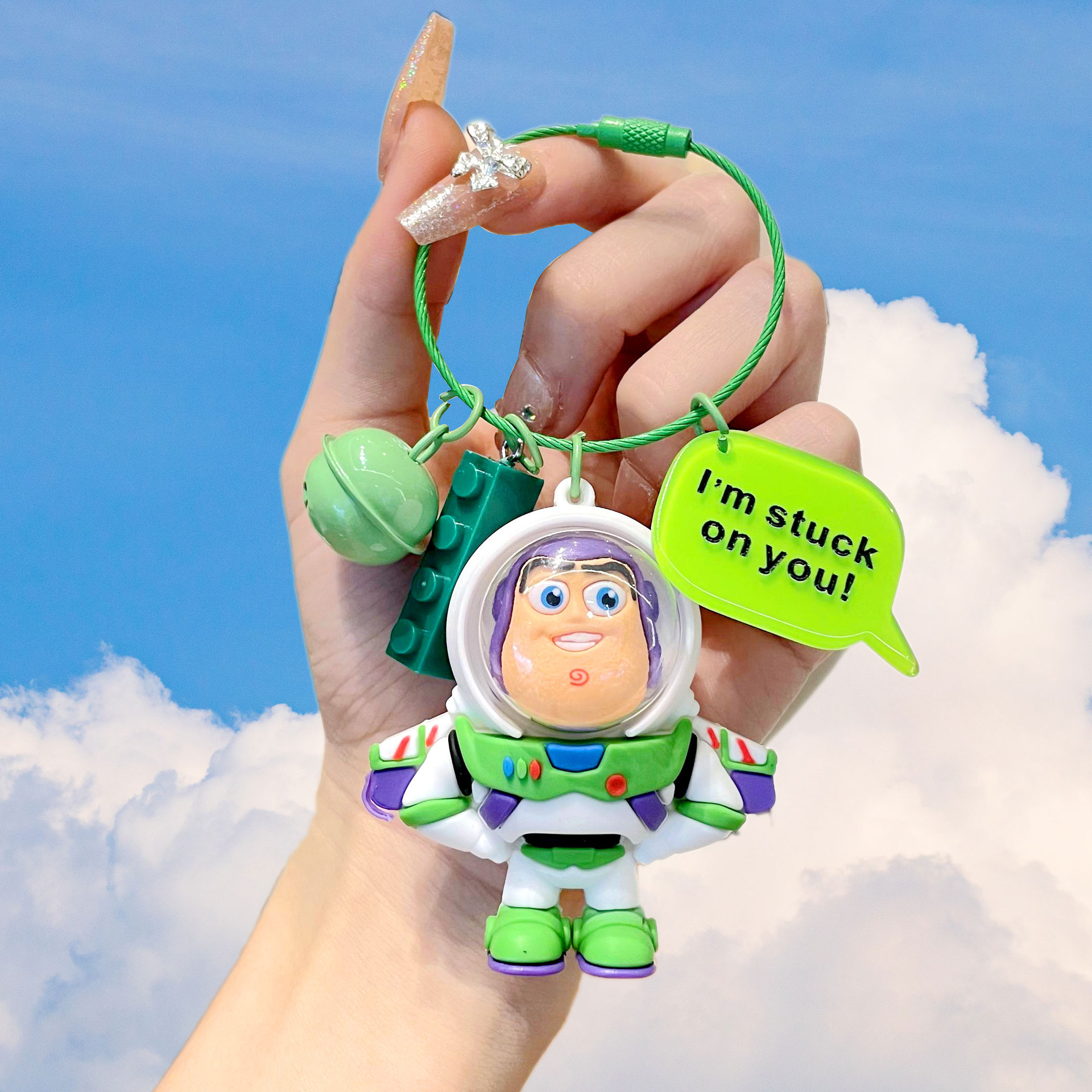 Cartoon Creative Toy Story Buzz Lightyear Doll Car Key Ring Exquisite Women's Bag Small Pendant Wholesale
