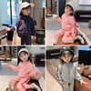 女童洋氣韓版套裝2021秋裝新款寶寶長袖衛衣兩件套兒童學院風開衫