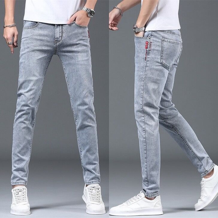 Jeans Men's Straight Loose Japanese Style Summer New Men's Casual Long Pants Korean Style Large Size Stretch Men's Clothing