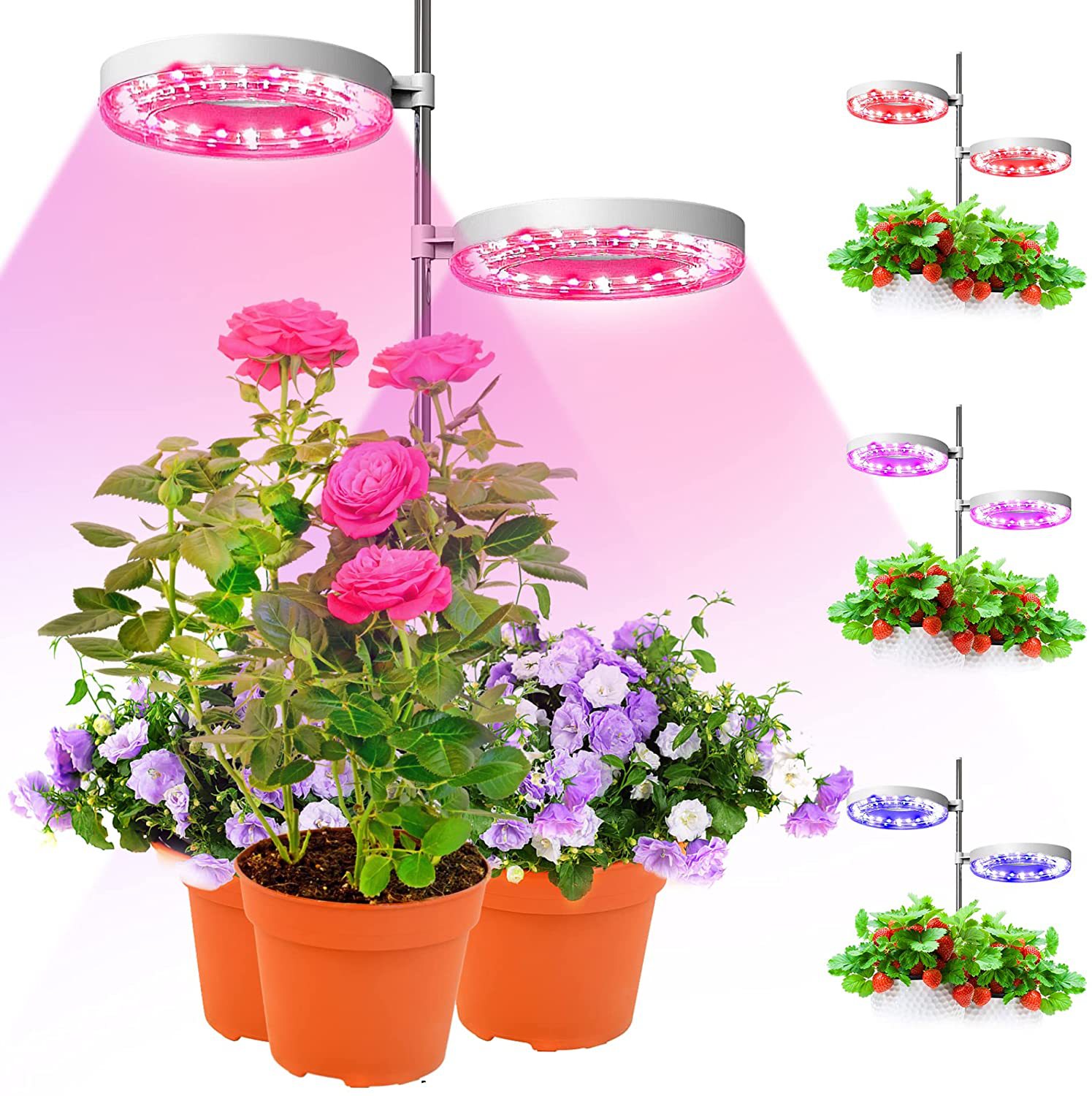 跨境led植物灯定时调光植物照明生长灯室内多肉绿叶植物补光灯