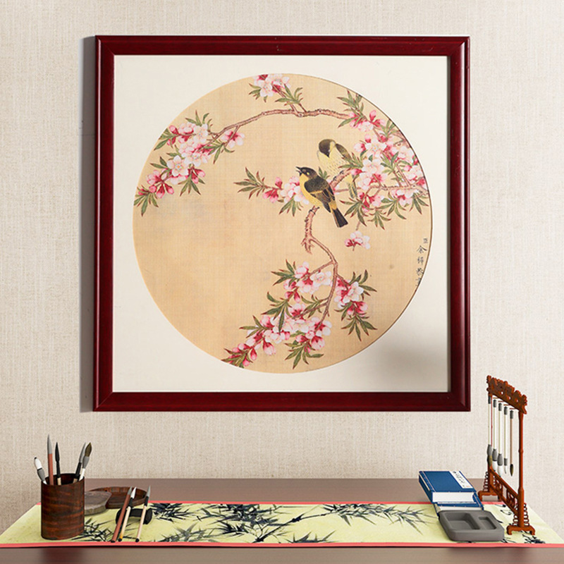 国画装裱正方形实木画框外框33 38 50书法宣纸十字绣相框挂墙