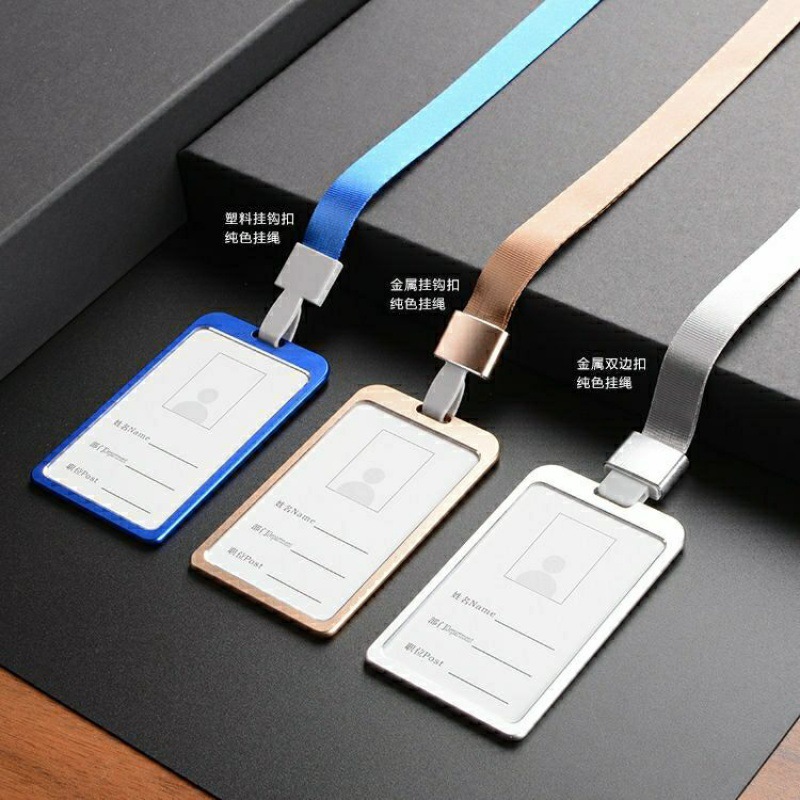 胸卡挂绳铝合金工作牌工作证金属胸挂牌员工胸牌公司胸牌卡套厂牌