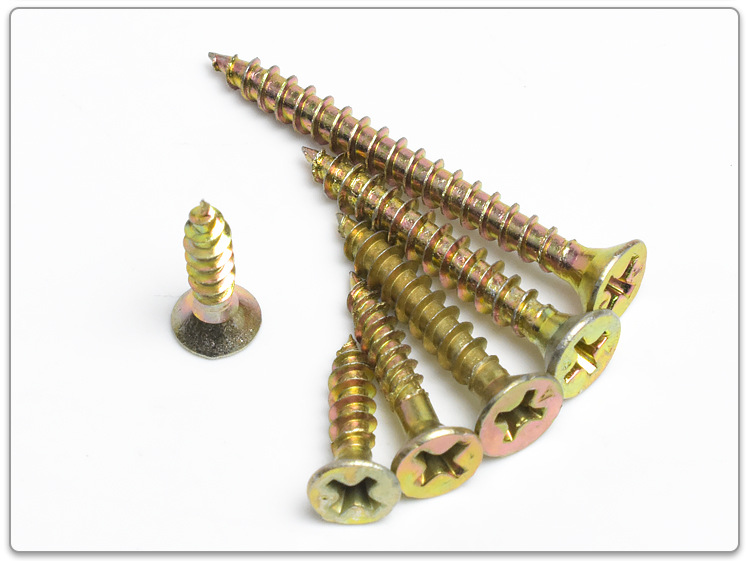 自攻螺丝木螺丝高强度自攻钉m4加硬十字平头彩锌m5纤维板钉加长