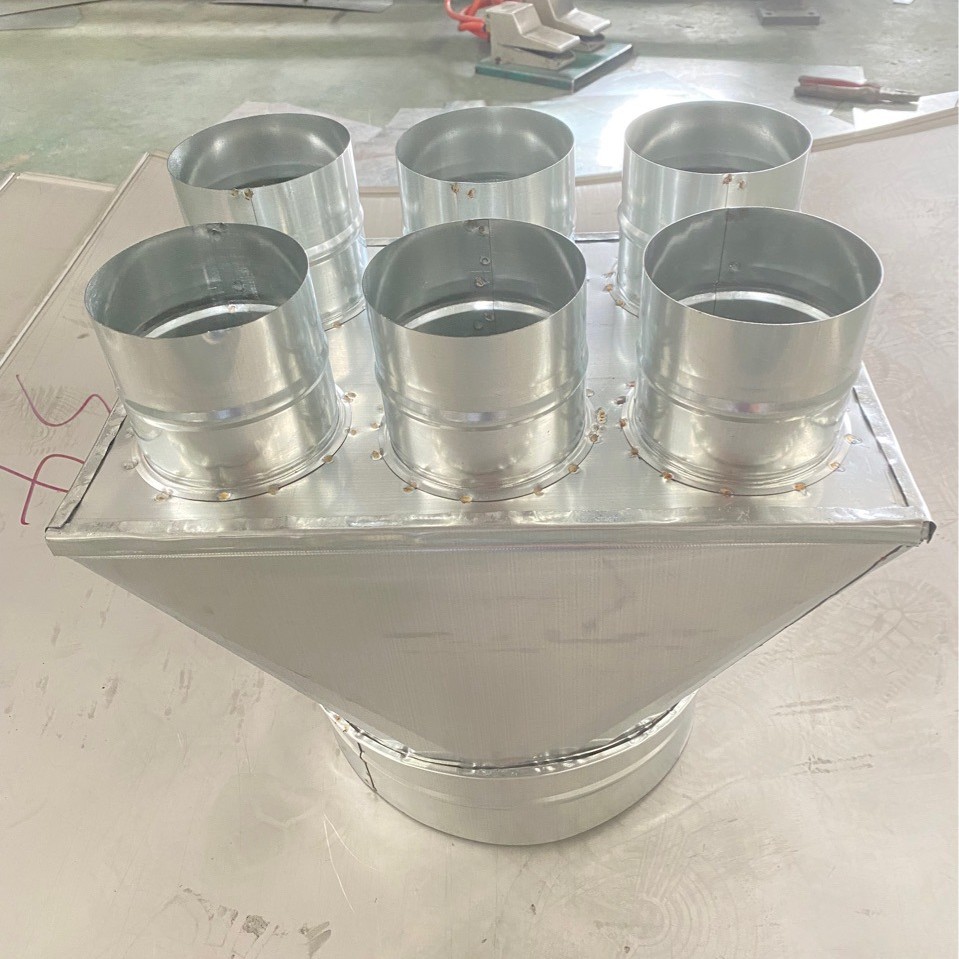 中央空调风管机出风口不锈钢回风箱集风箱新风空调接口风管机接头