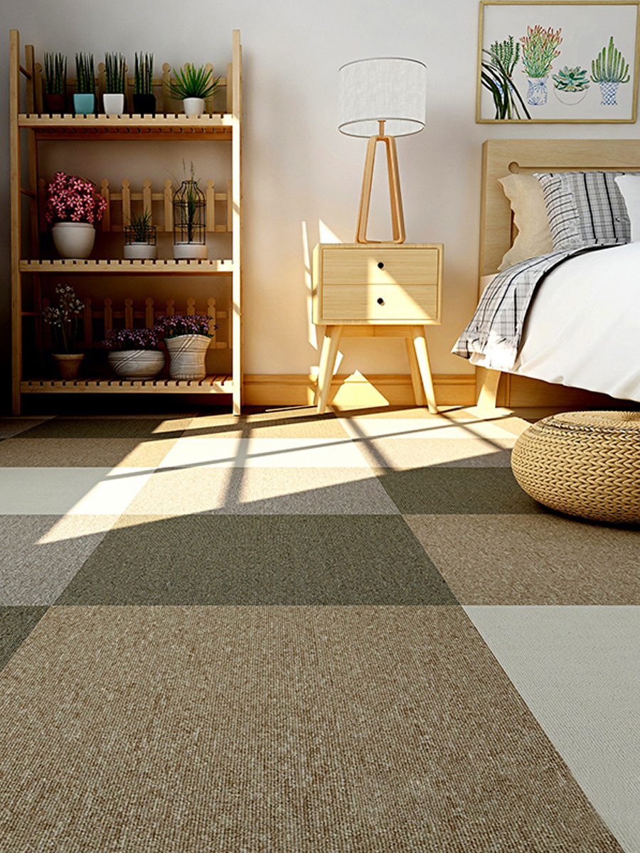 环保家用卧室拼接地毯客厅全屋房间满铺方块尼龙办公室pvc地垫