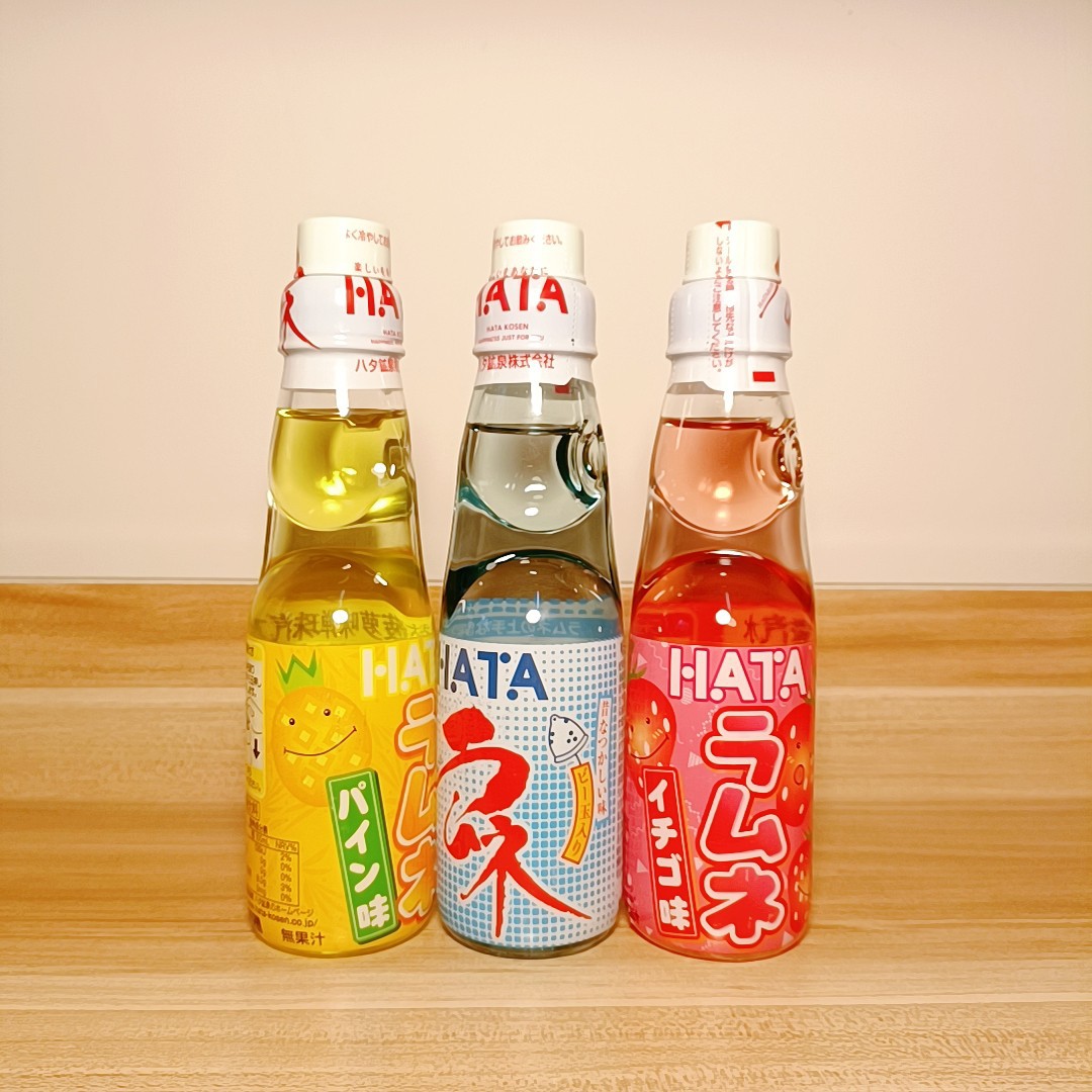 日本进口饮料hata 哈达弹珠汽水多口味200ml*30瓶整箱网红饮料