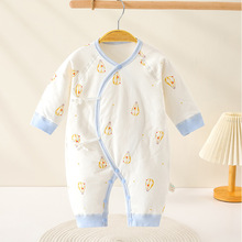 婴儿连体衣秋冬装纯棉长袖哈衣爬服宝宝外穿和尚服睡衣新生儿衣服
