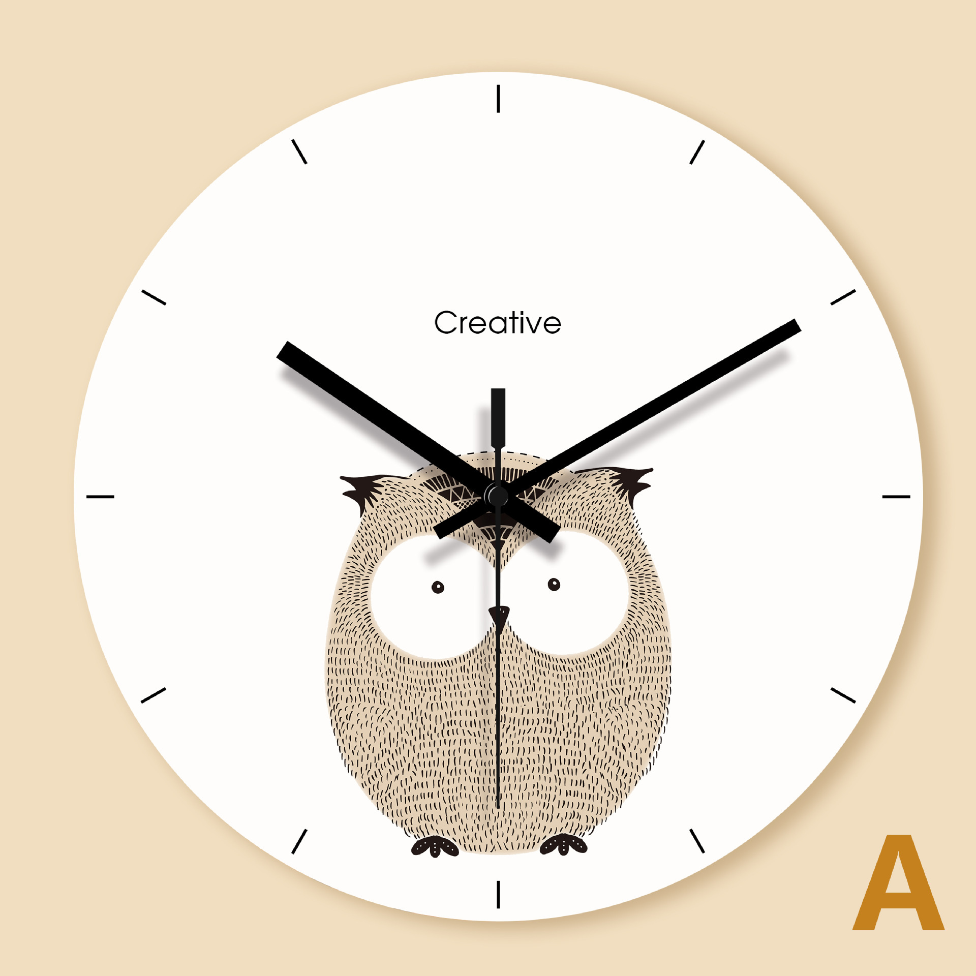 餐厅装饰画创意个性饭厅钟表挂钟客厅招财单幅微浮雕uv立体挂钟