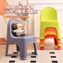 塑料小凳子加厚简约家用新中式儿童幼儿园靠背椅学习餐椅矮凳批发