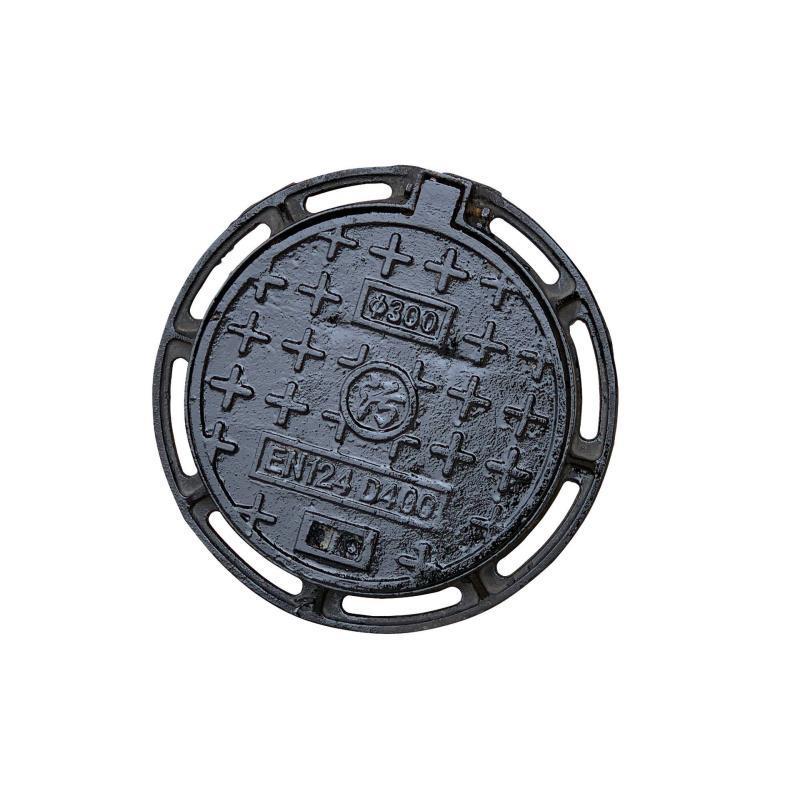 球墨铸铁井盖化粪池密封窨井盖污水重型家用小井盖圆形300可走车