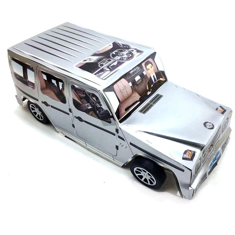 成品纸扎奔驰大g汽车 祭品纸扎楼房别墅烧纸纸钱祭祀用品清明上坟