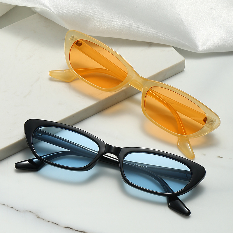 2022 New Fashion Trending Same Sunglasses Jelly Color Small Frame Korean Sunglasses Cross-Border Street Shooting Catwalk Glasses