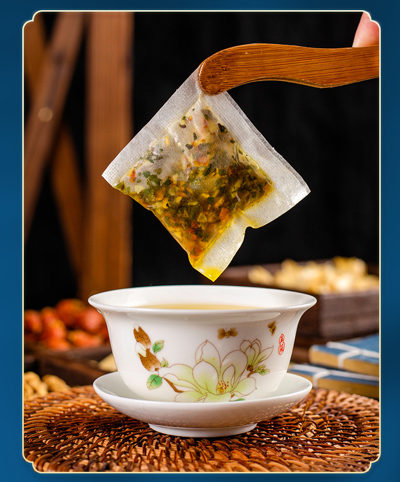 菊苣栀子茶尿酸高葛根淡竹叶双茶尿酸高痛风人群绿茶养生茶包装