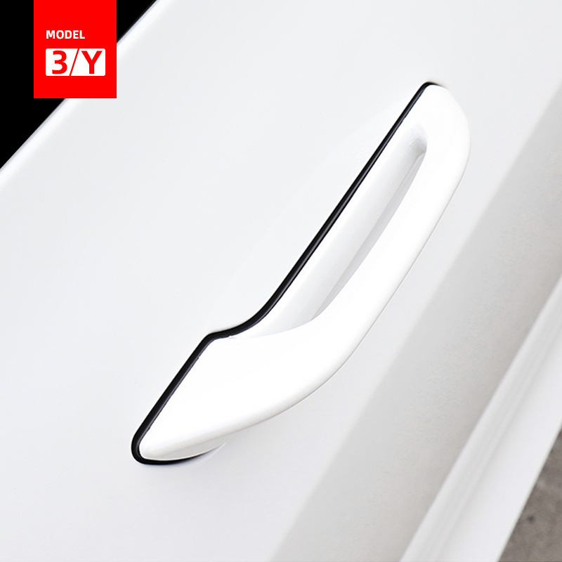 适用特斯拉modely车门把手加装防冻拉手贴片门扣改装装饰配件用品