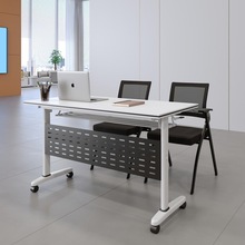 折叠会议桌可移动拼接长条带轮多功能会议室办公桌培训桌优选