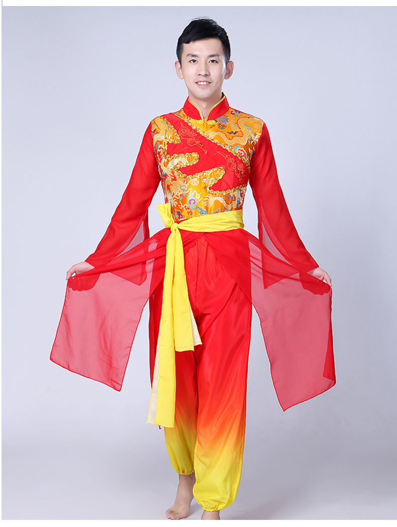 新款腰鼓队服装女打鼓服男成人秧歌演出服民族风舞龙舞狮舞蹈服装