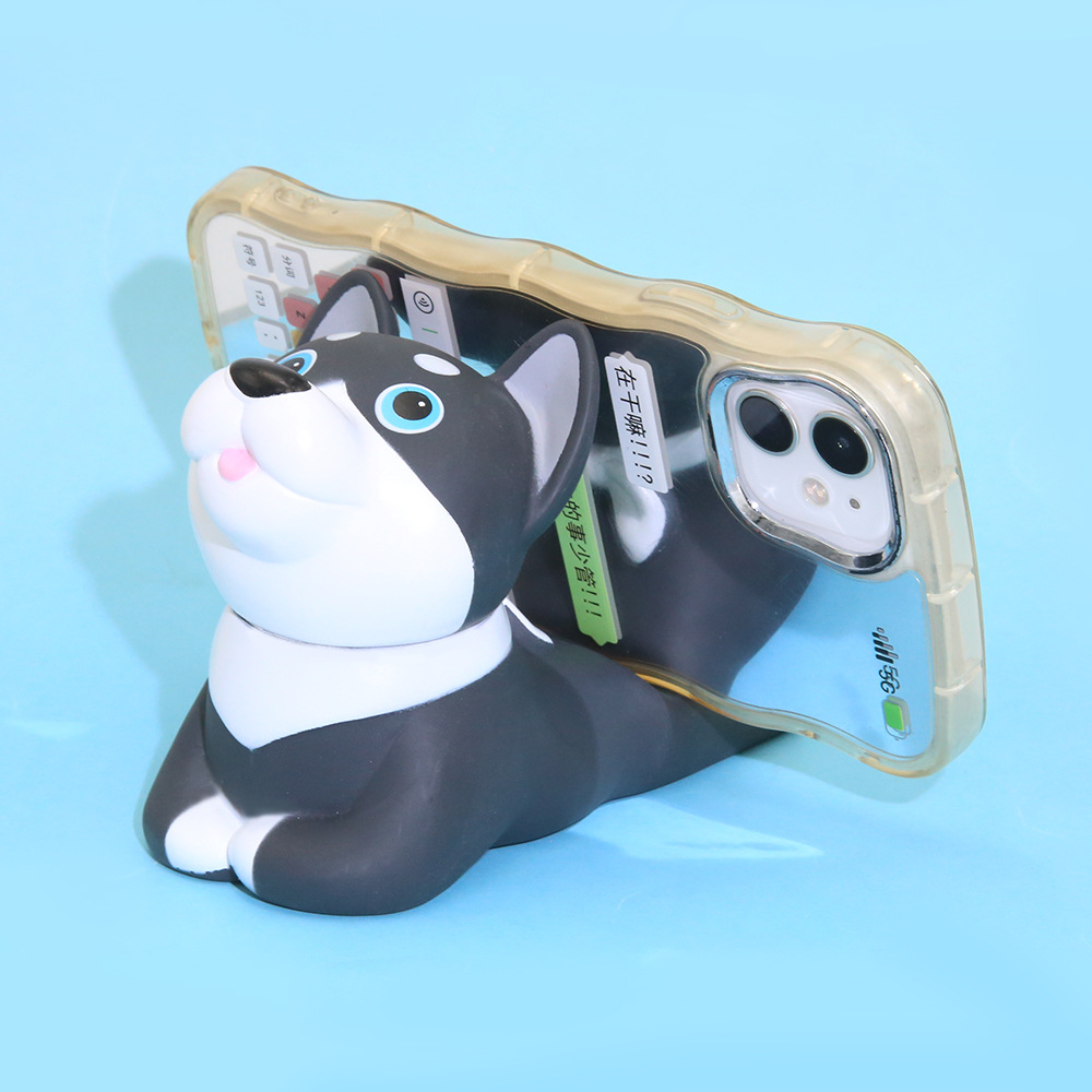 Cartoon Mobile Phone Stand Puppy Creative Desktop Multifunctional Tablet Stand Lazy Artifact Gift Home Decorations