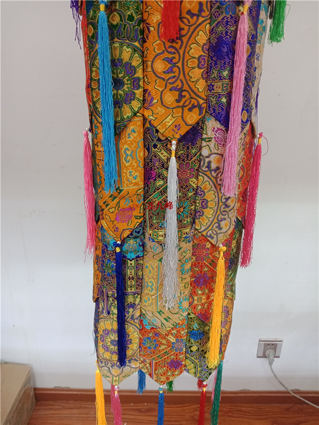 藏式佛堂装饰幢五彩幢幡佛堂居家装饰胜利幢宝幡1x0.25m