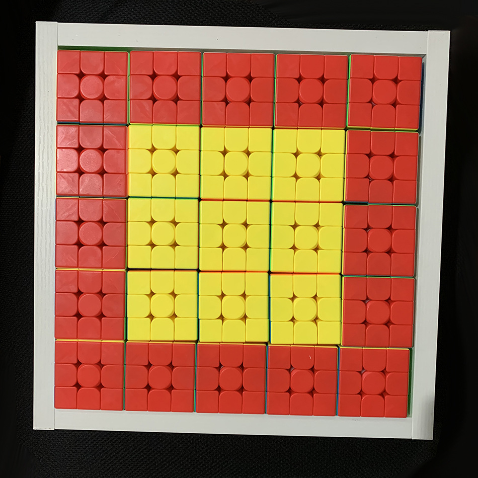 益智逗 3x3魔方拼图木盒子6x6木盒 图案册