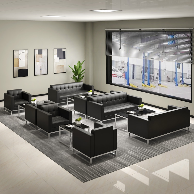 办公沙发茶几组合4s店洽谈休息区沙发商务沙发小型接待室客户会客