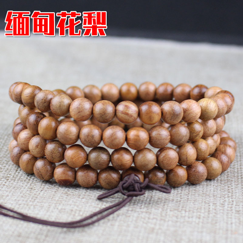 Factory Wholesale All Kinds of Wooden Buddha Beads Bracelet 108 Bracelets Ebony Crafts Men and Women Couple Accessories Live Broadcast Goods