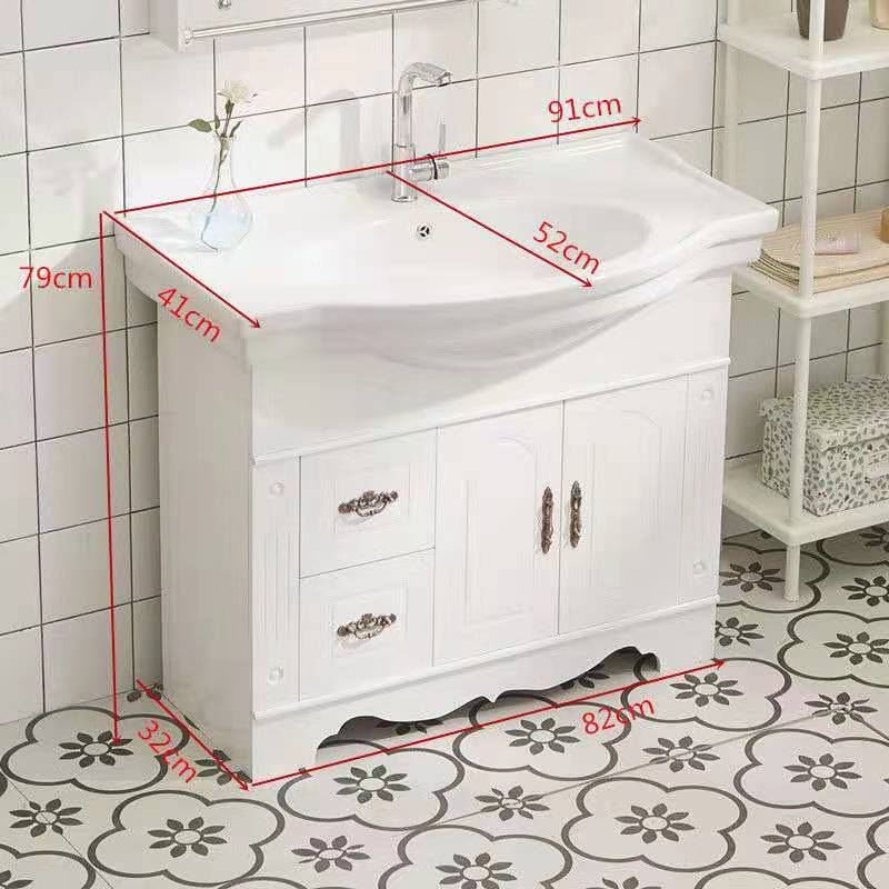 Wash Basin Cabinet Combination Floor Bathroom Bathroom Cabinet Washstand Toilet Washbasin Cabinet Small Apartment Big Belly Basin