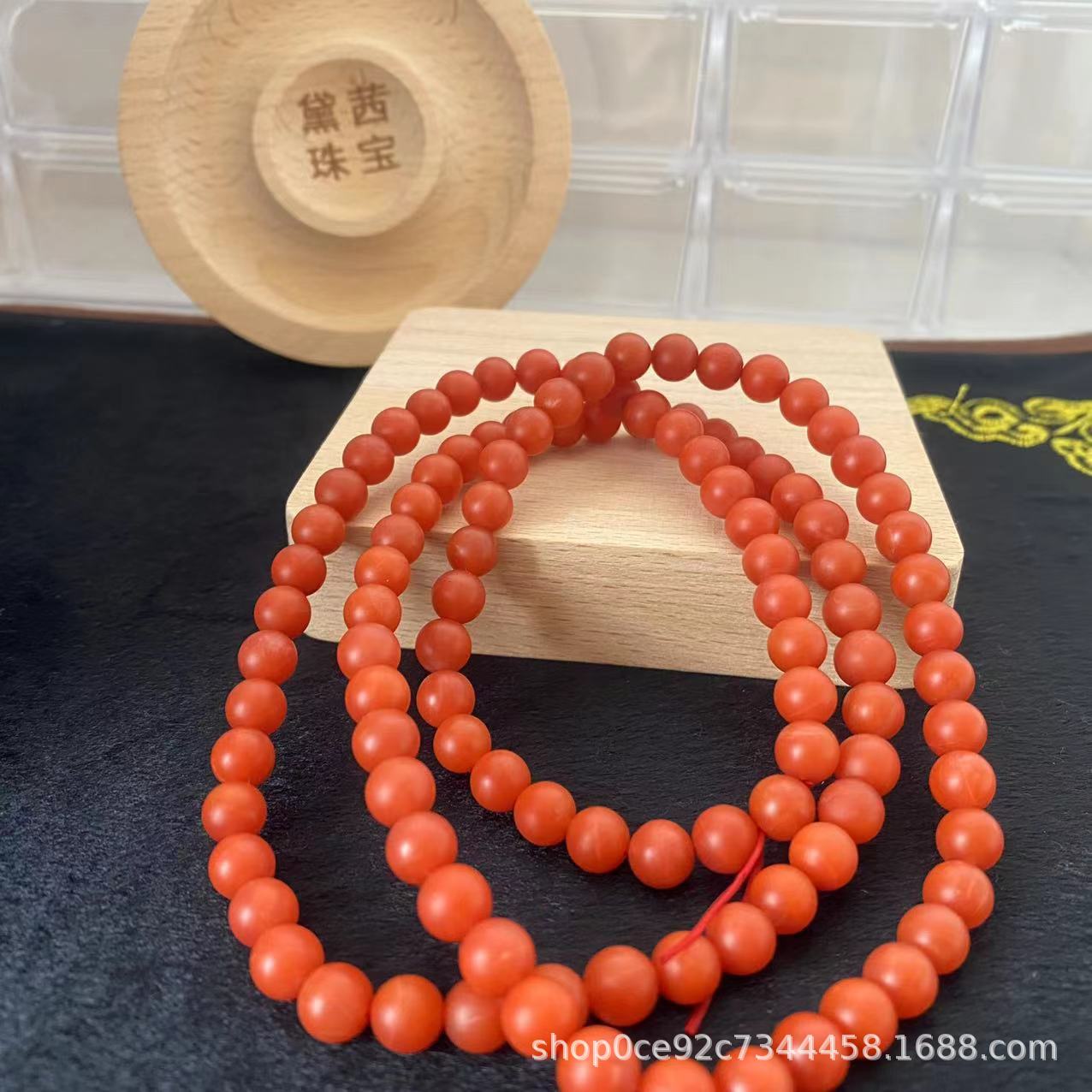 Factory Direct Sales Natural Baoshan South Red Buddha Beads Full of Meat without Miscellaneous New Year Hot Products