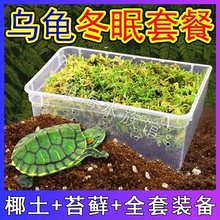 乌龟冬眠箱苔藓椰土沙子垫材巴西草龟鳄龟过冬装备用品保温饲养箱