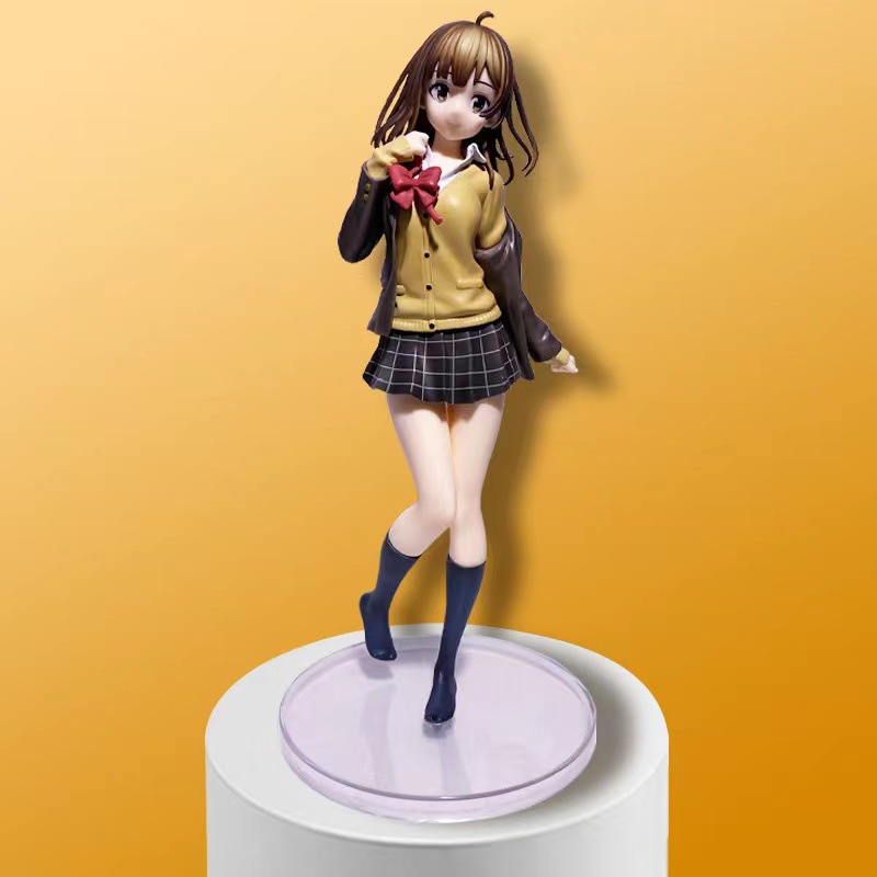 剃须 然后捡到女高中生 荻原沙优手办二次元模型玩具桌面机箱摆件