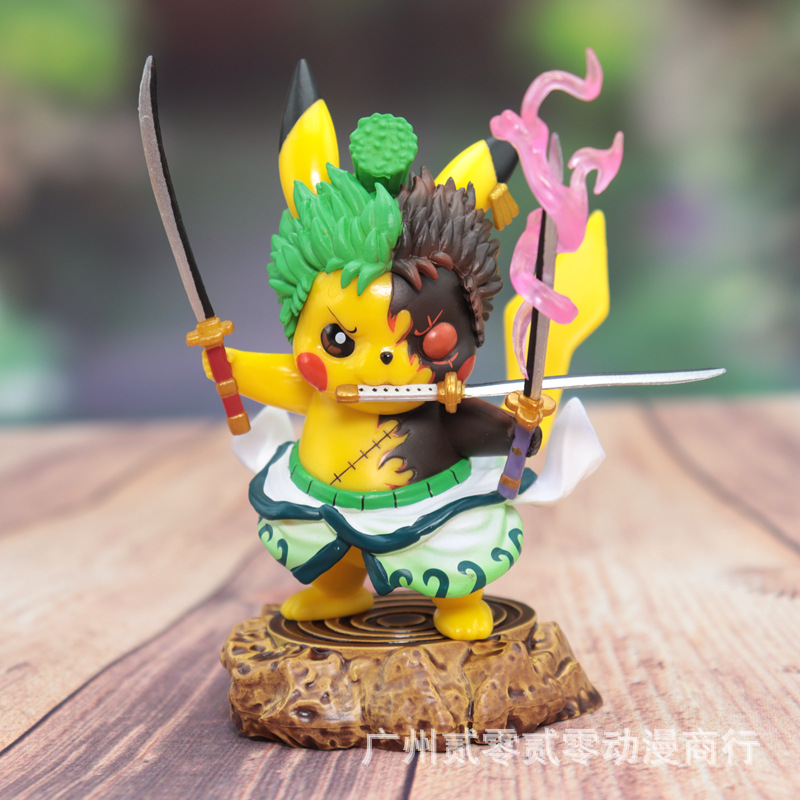 海贼王 神奇宝贝 阎魔 三刀索隆 pkq 皮卡丘cos 动漫手办模型摆件
