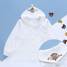 现货miki童装 日系男女童卡通字母熊海军领长袖衬衣儿童内搭代发