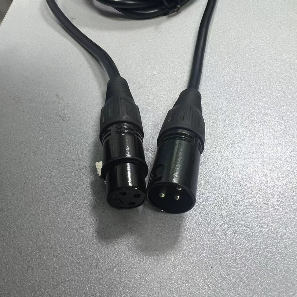 双卡隆音频线话筒线三针式公母线黑色老瑞卡公母头线