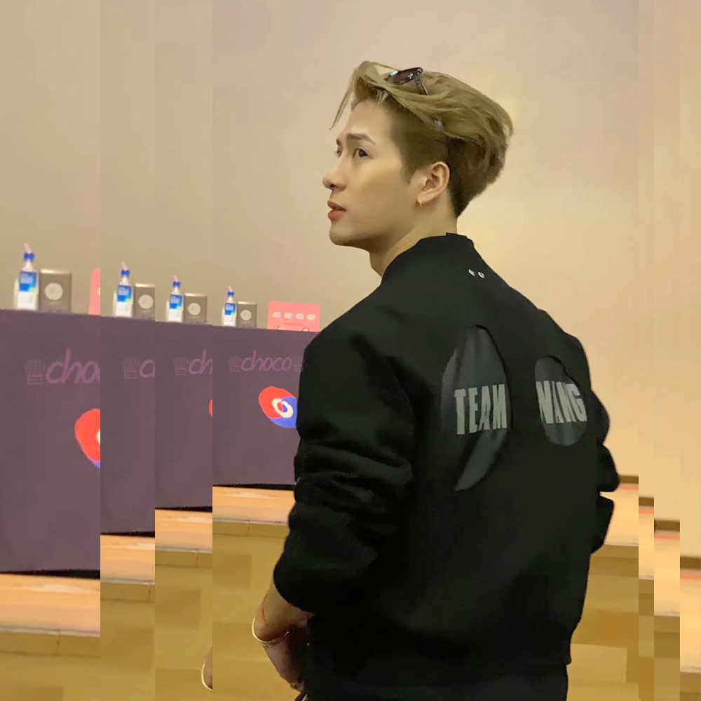 team wang王嘉尔同款初代气球系列破洞潮牌男女情侣夹克外套上衣