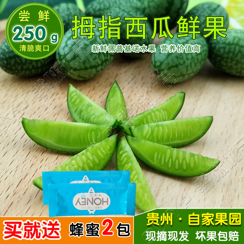 贵州拇指西瓜250g迷你袖珍网红小瓜现摘新鲜稀奇没吃过的特色水果