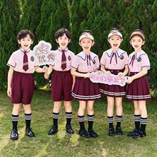 绿色伴侣校服小学生幼儿园园服夏季套装儿童英伦风演出服装运动会