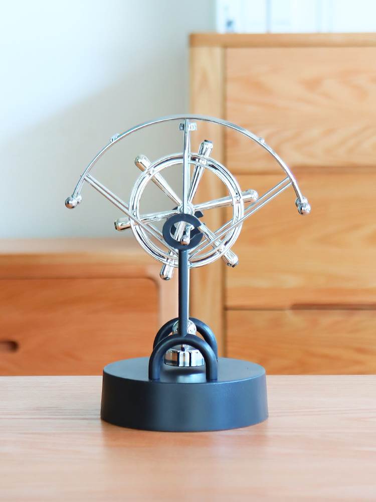 磁悬浮摆件混沌摆件永动机不停止永动仪撞球磁悬浮科技摇摆器创意