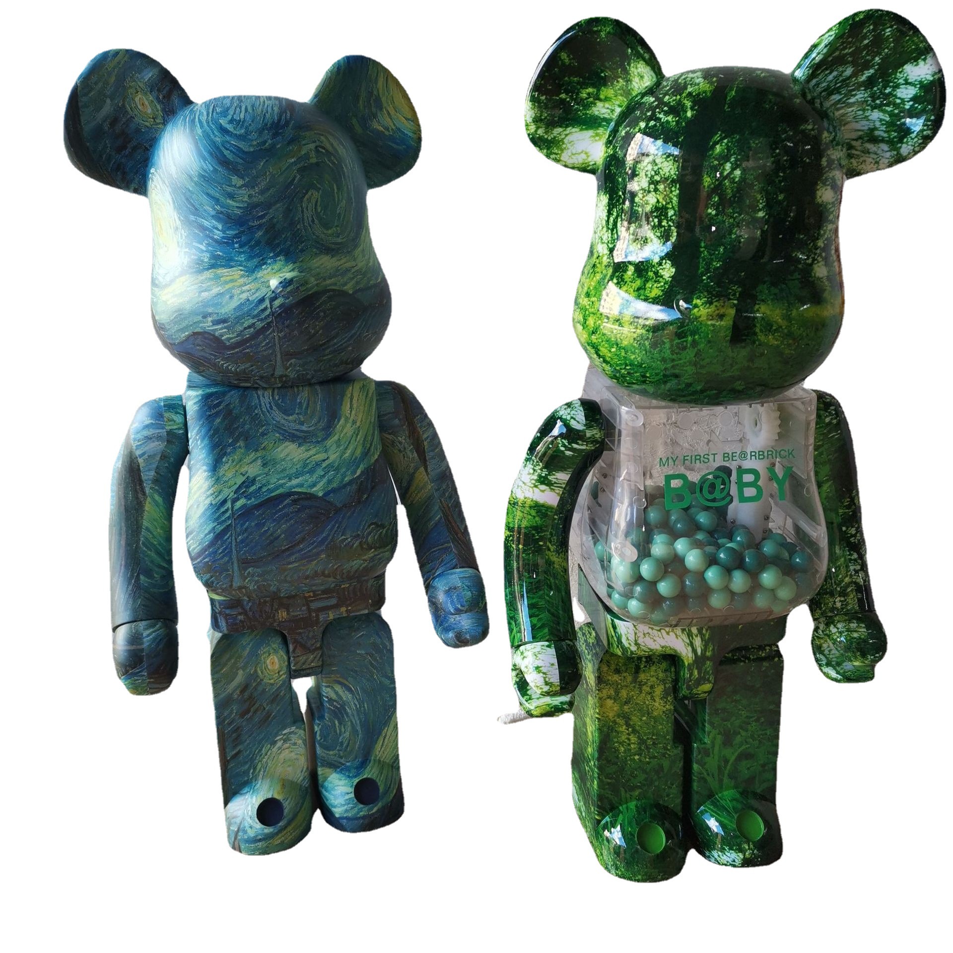 bearbrick暴力熊梵高星月夜自画像积木星空梵谷关节森林千秋1000%