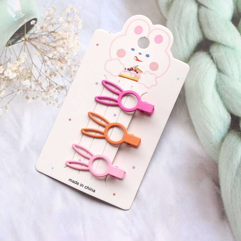 Amazon Children's Barrettes Paint Duckbill Clip Sweet Girl Side Clip Paint Hairpin Hairpin Headwear Set